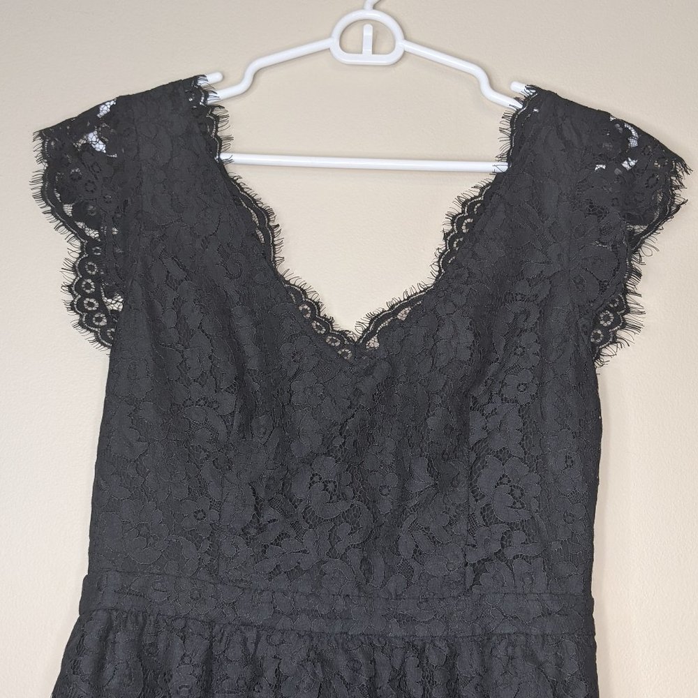 Joie Lebanon Lace Mini Dress Black Size Medium NWT LBD Cocktail Party - Picture 5 of 11